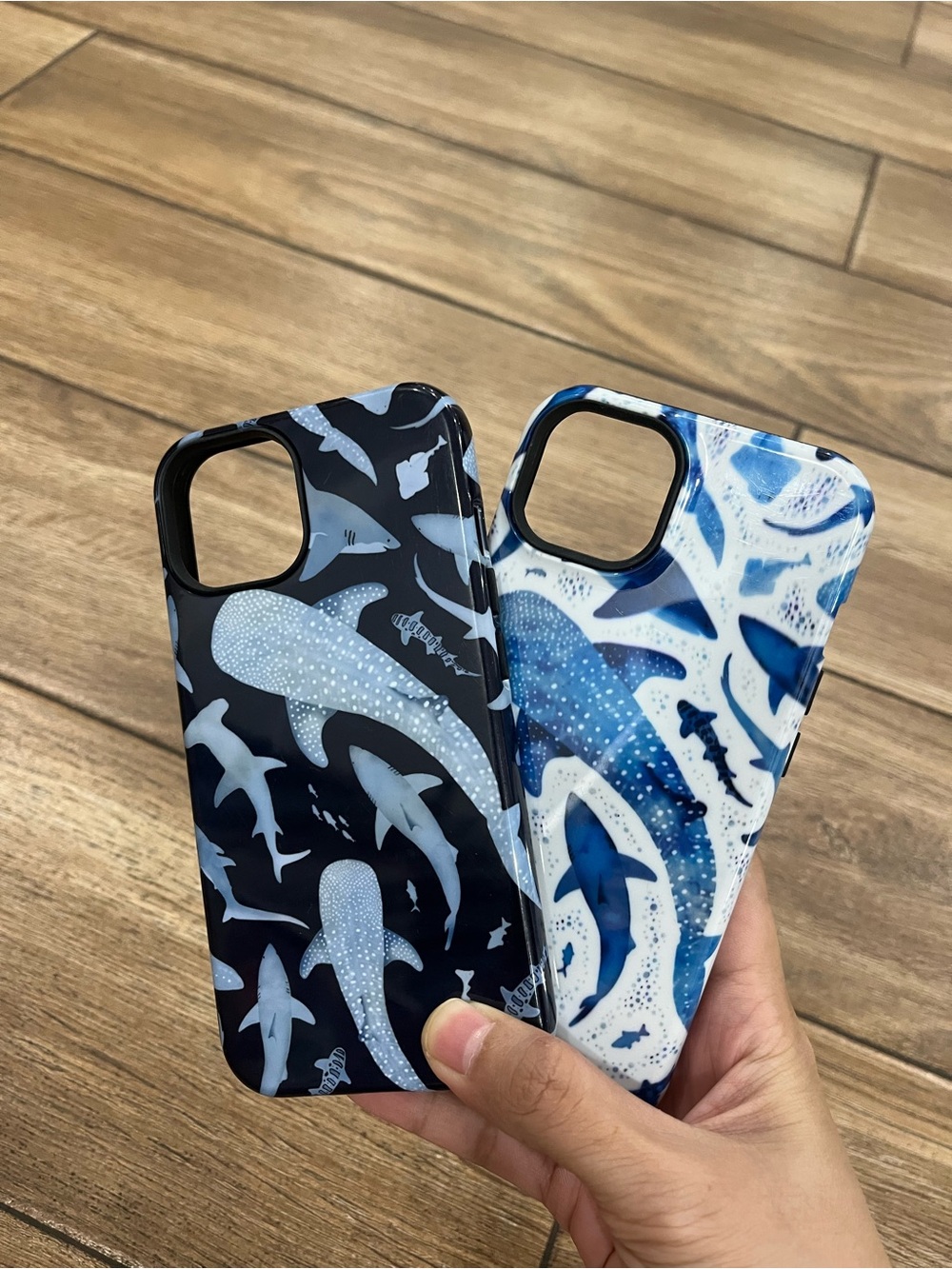 Whale Shark Ocean Pattern Protective iPhone Case - Blue & Navy (only one)